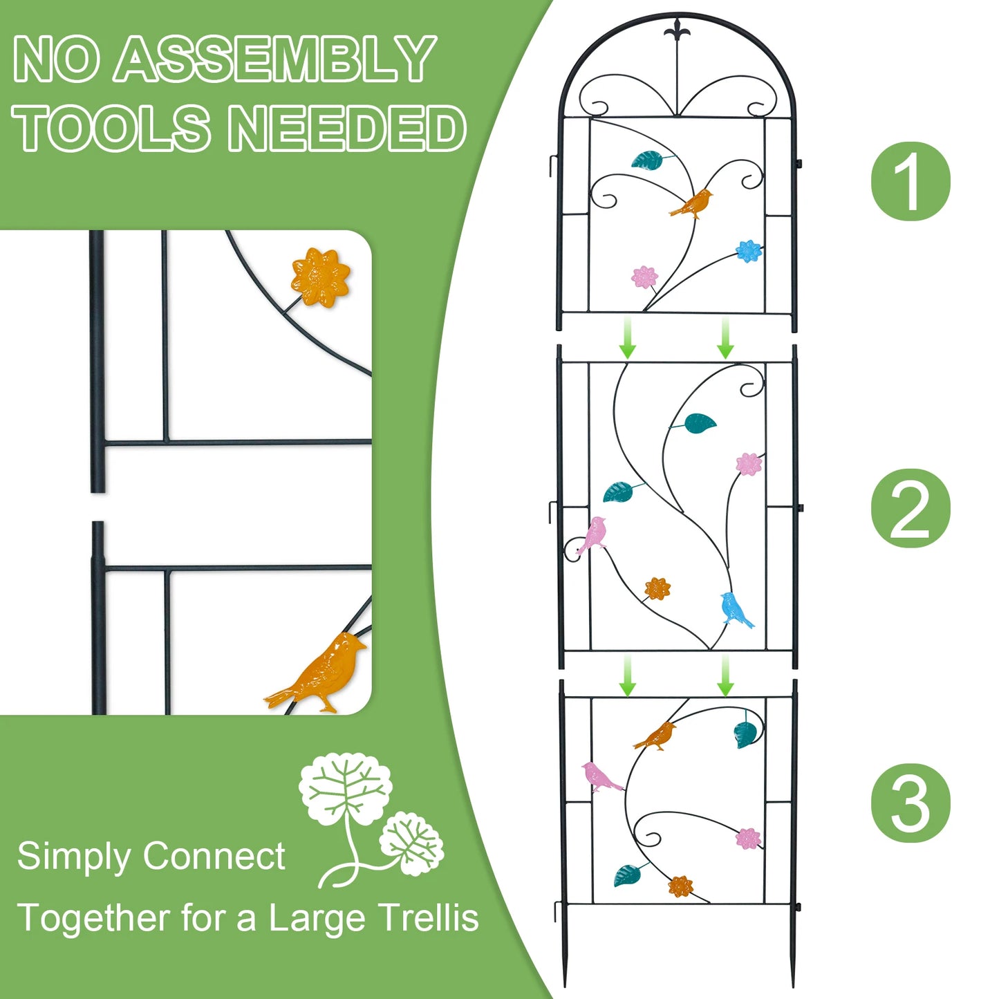 Outdoor Metal Garden Trellis For Climbing Plants