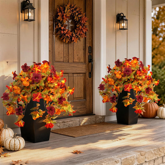 Olitree Artificial Autumn Flower Arrangement With Pot