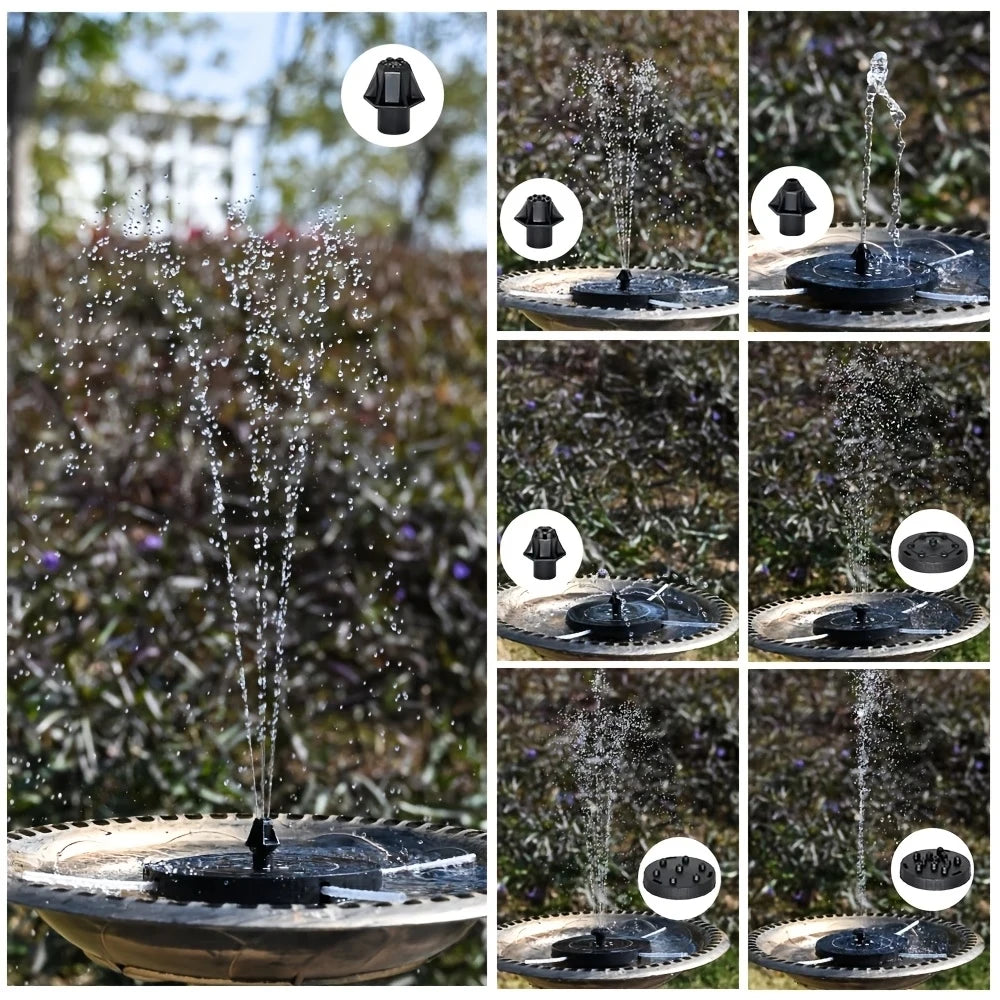 3.5W Solar Powered Water Fountain With LED Lights