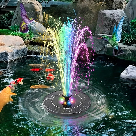 3.5W Solar Powered Water Fountain With LED Lights