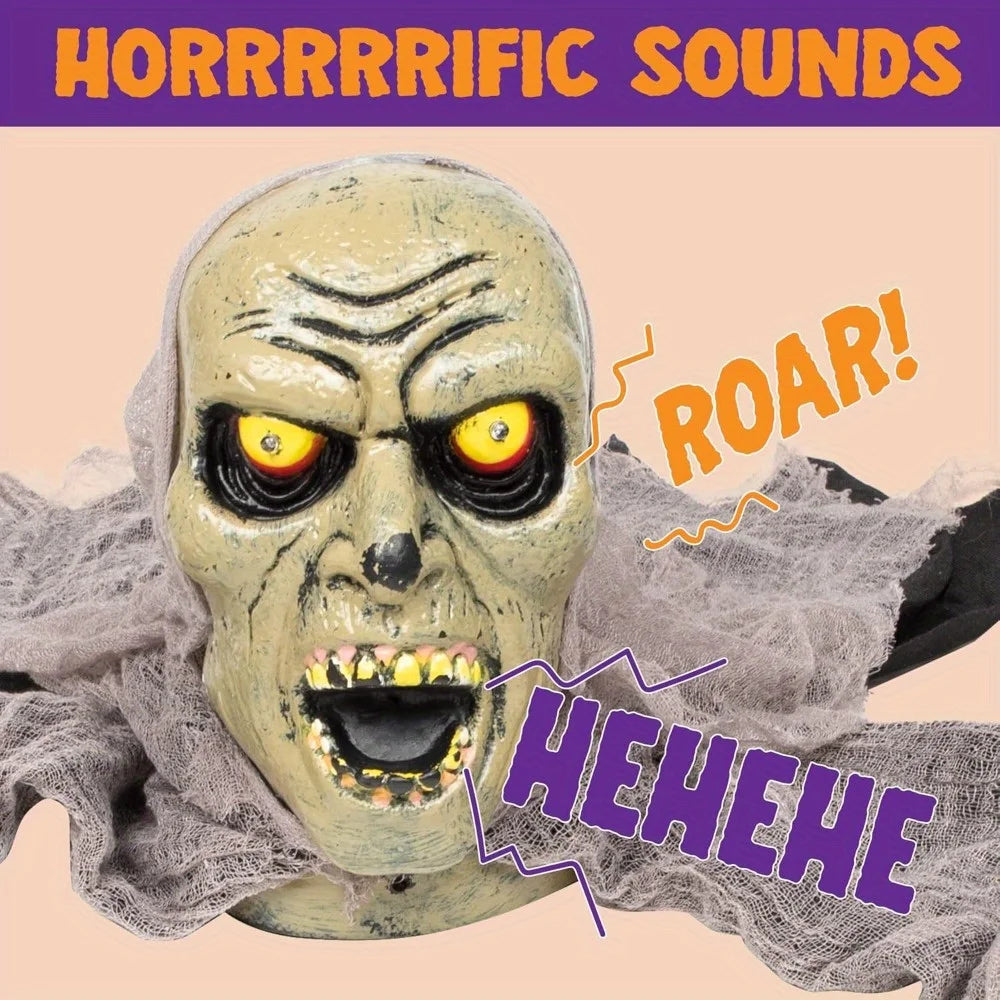 Animated Groundbreaker Zombie With Sound And Flashing Eyes