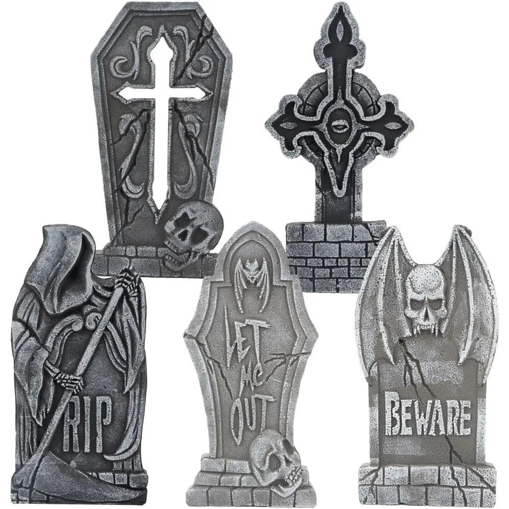 Halloween Foam Tombstones for Outdoor Graveyard Decor