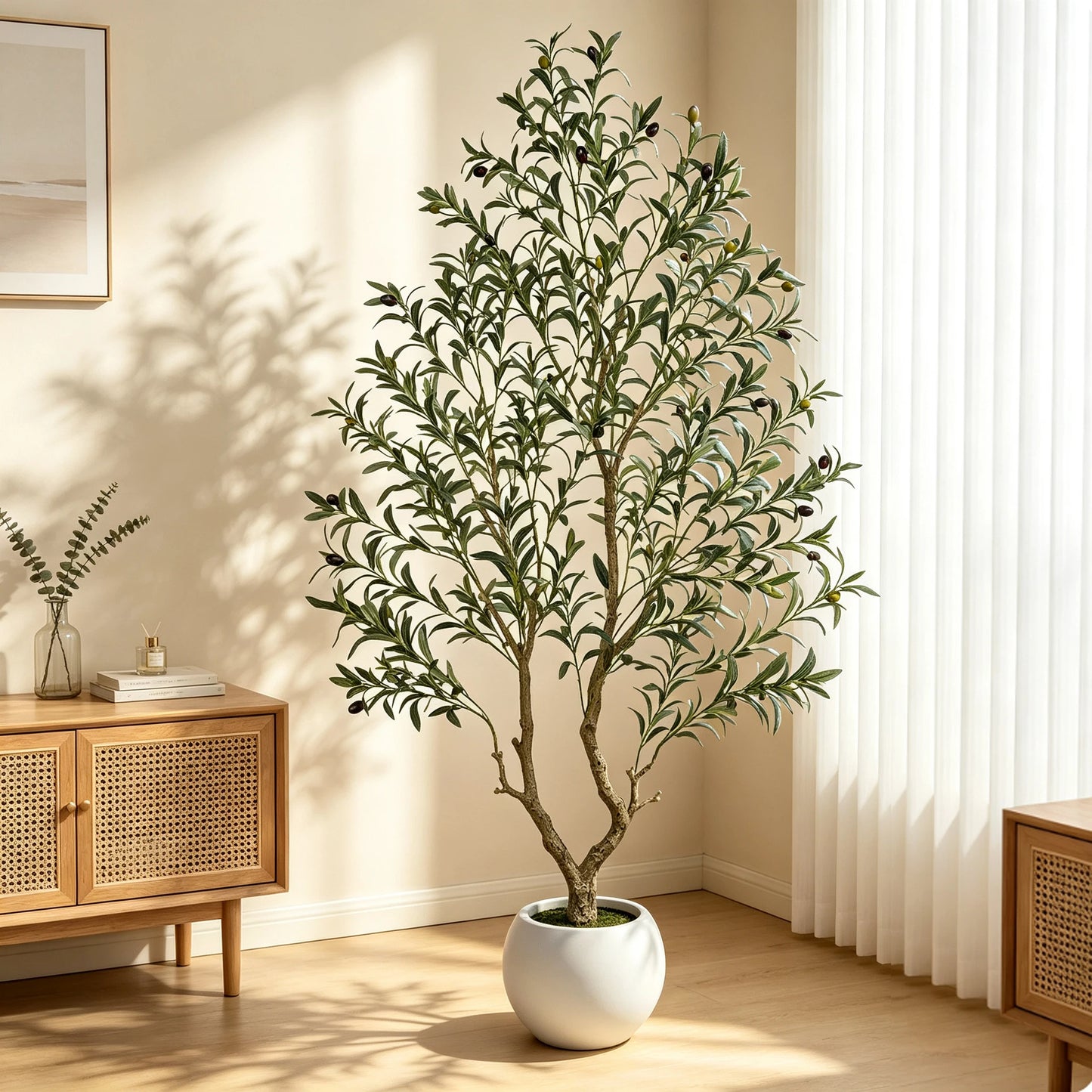 Olitree Artificial Olive Tree With Decorative Planter