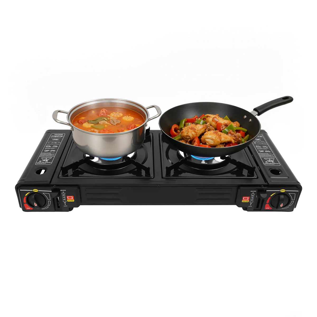 Bymaocar Portable Two-Burner Camping Stove