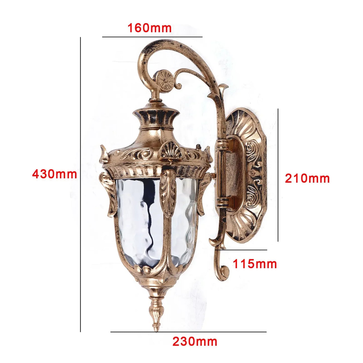 Bymaocar Waterproof Die-Cast Aluminum Outdoor Wall Sconce