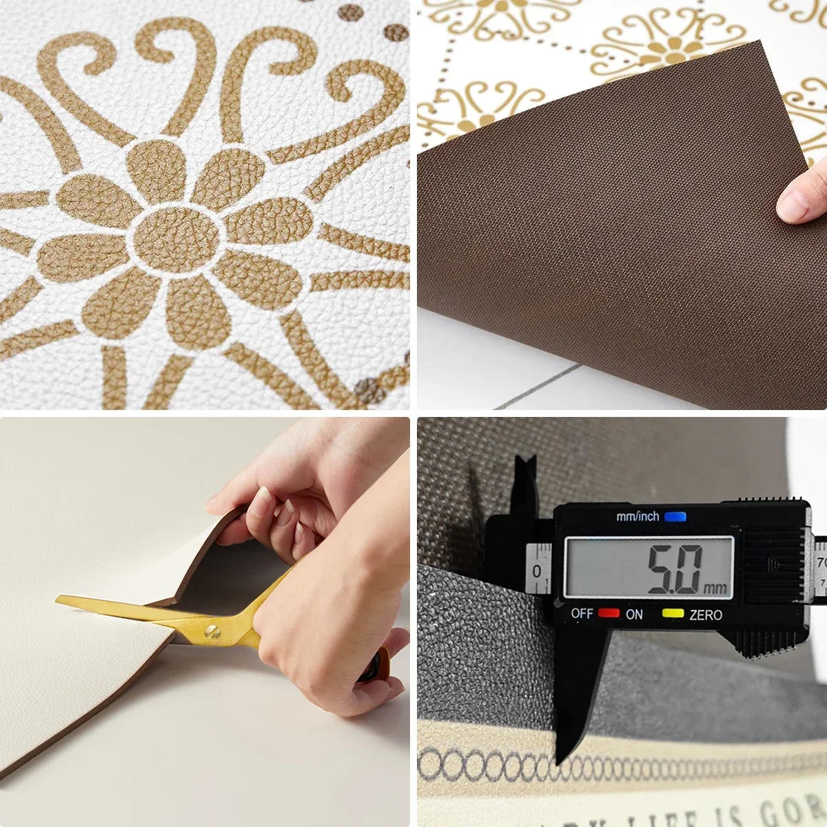 Kitchen Mat Waterproof Floor Mat Pvc Leather Rug Simple Style L-shaped Carpet Anti-oil Non-slip Carpets Home Decoration Rugs