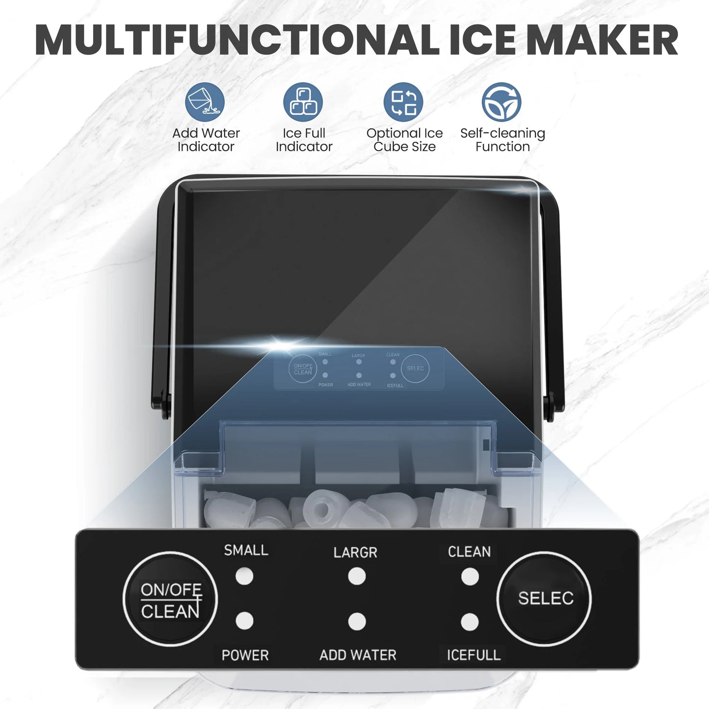 Portable Countertop Ice Maker For Bullet Ice