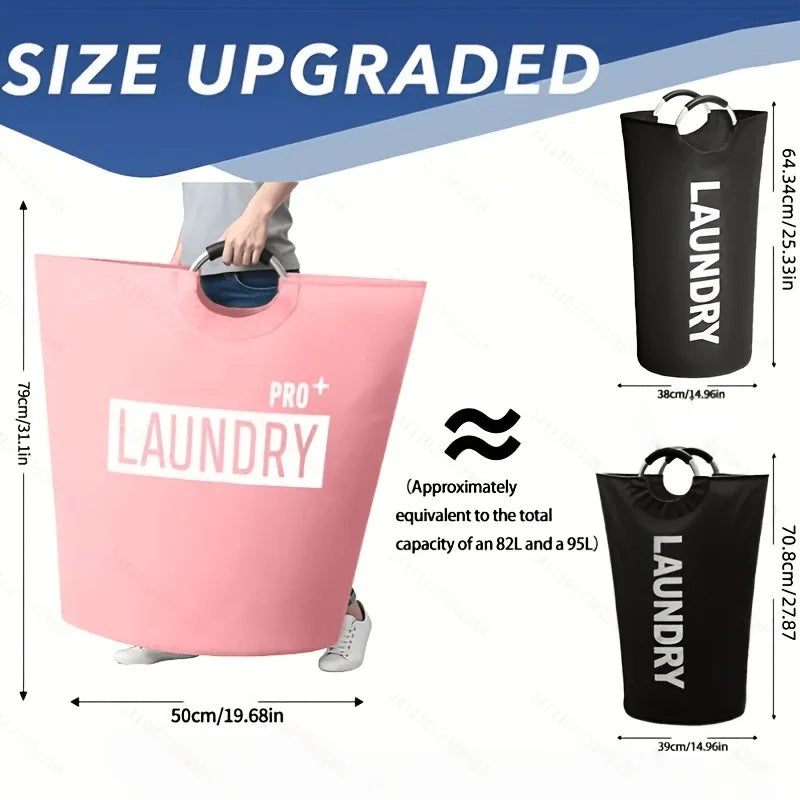 Large Laundry Basket - with Foldable Laundry Bags, Foldable High Quality Laundry Baskets, Available In Different Sizes, Suitable for Multi-purpose Storage In Bathrooms, Laundry Rooms, Balconies, And Dormitories, Of High Quali