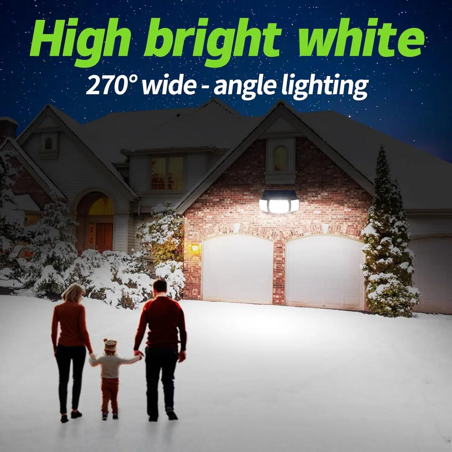 Intelamp Dual Motion Sensor Solar Outdoor Flood Light