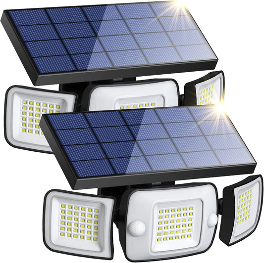 Intelamp Dual Motion Sensor Solar Outdoor Flood Light