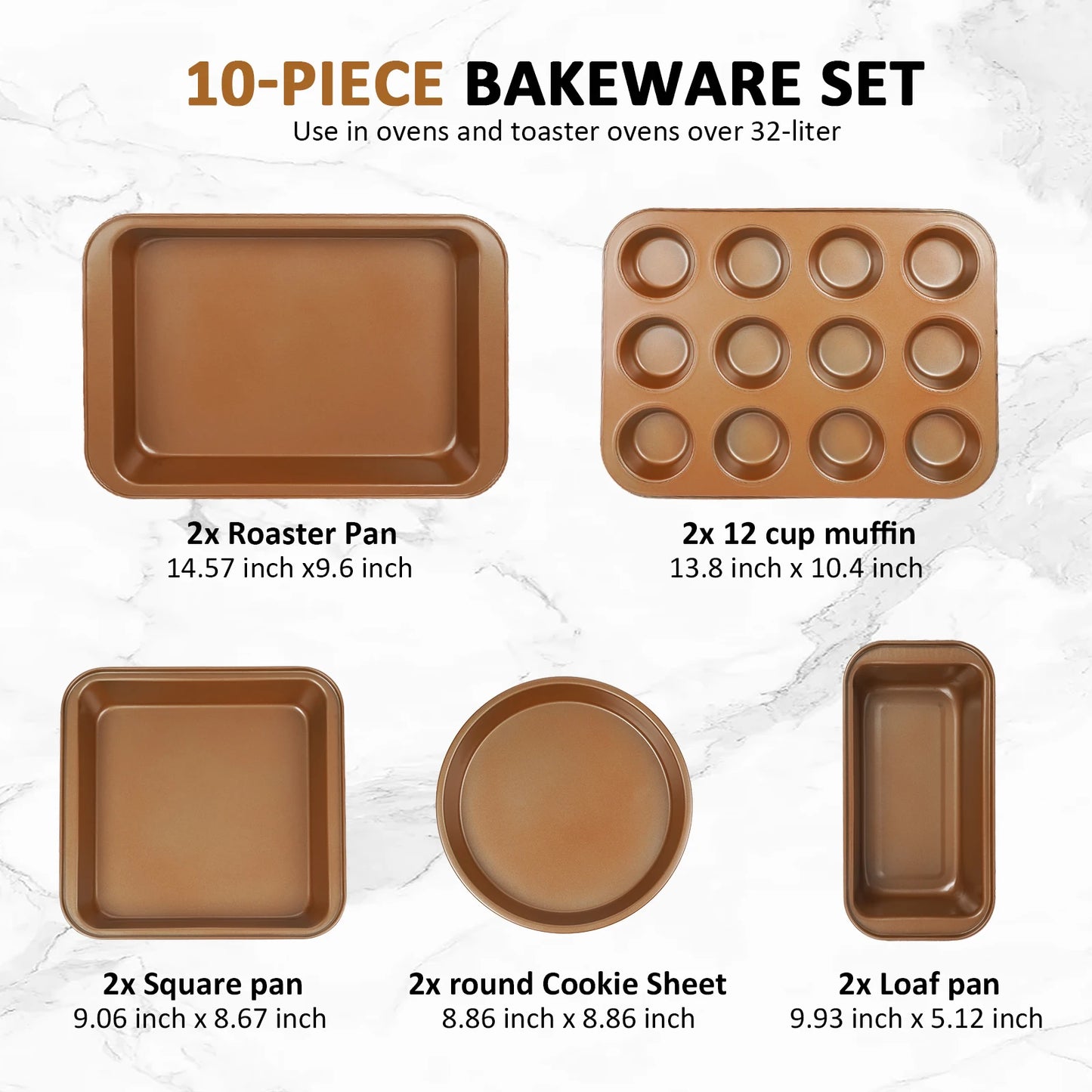 Koomade Nonstick Carbon Steel Bakeware Set
