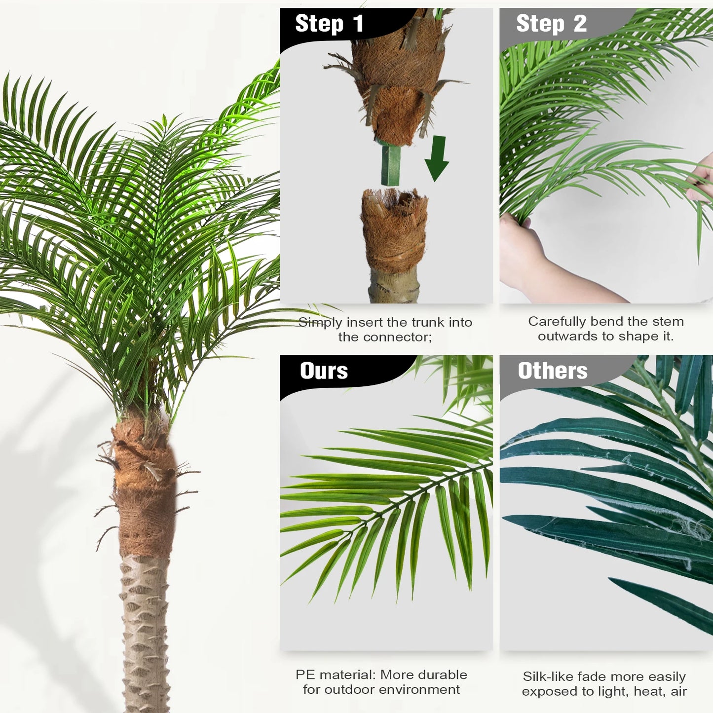 Olitree Artificial Cane Palm Tree For Home Decor