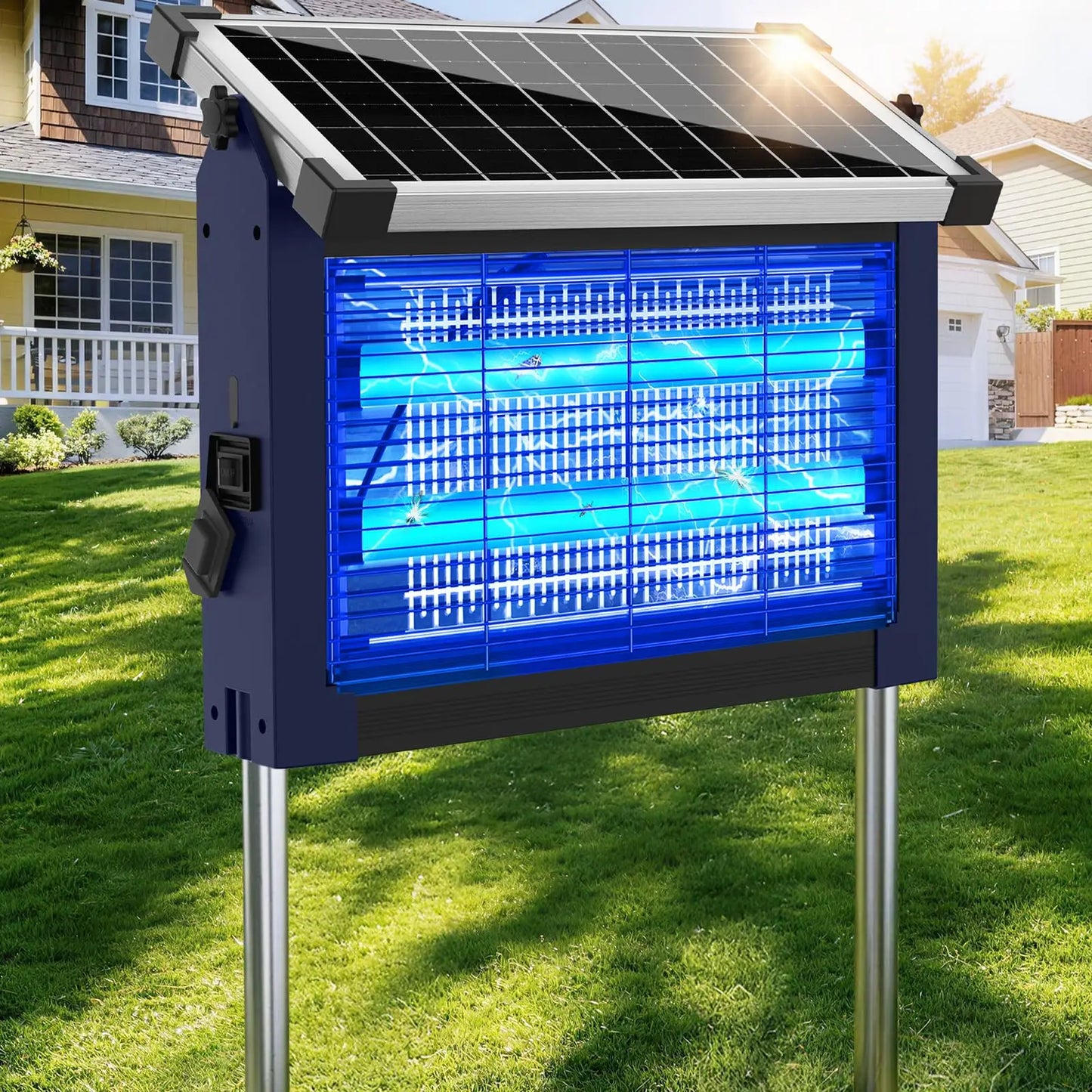 Solar Mosquito Zapper Cordless Outdoor Waterproof