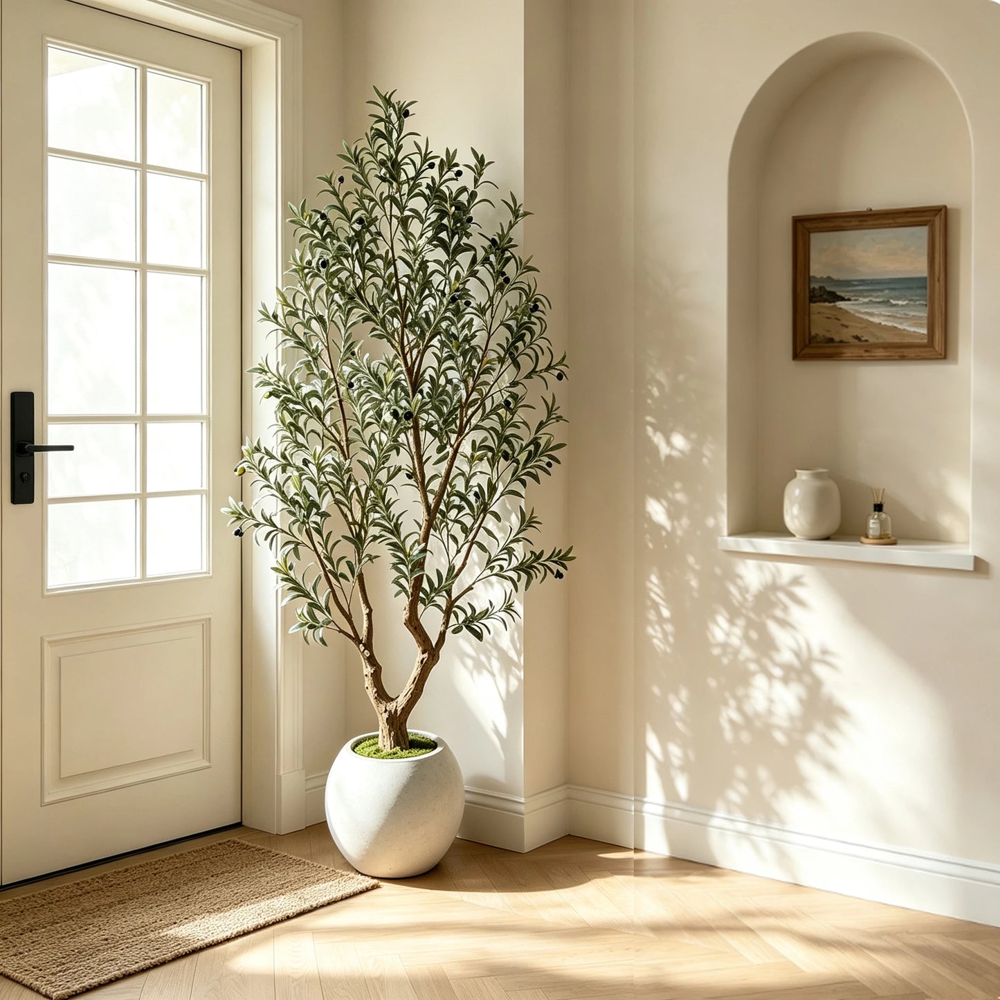 Olitree Artificial Olive Tree With Decorative Planter