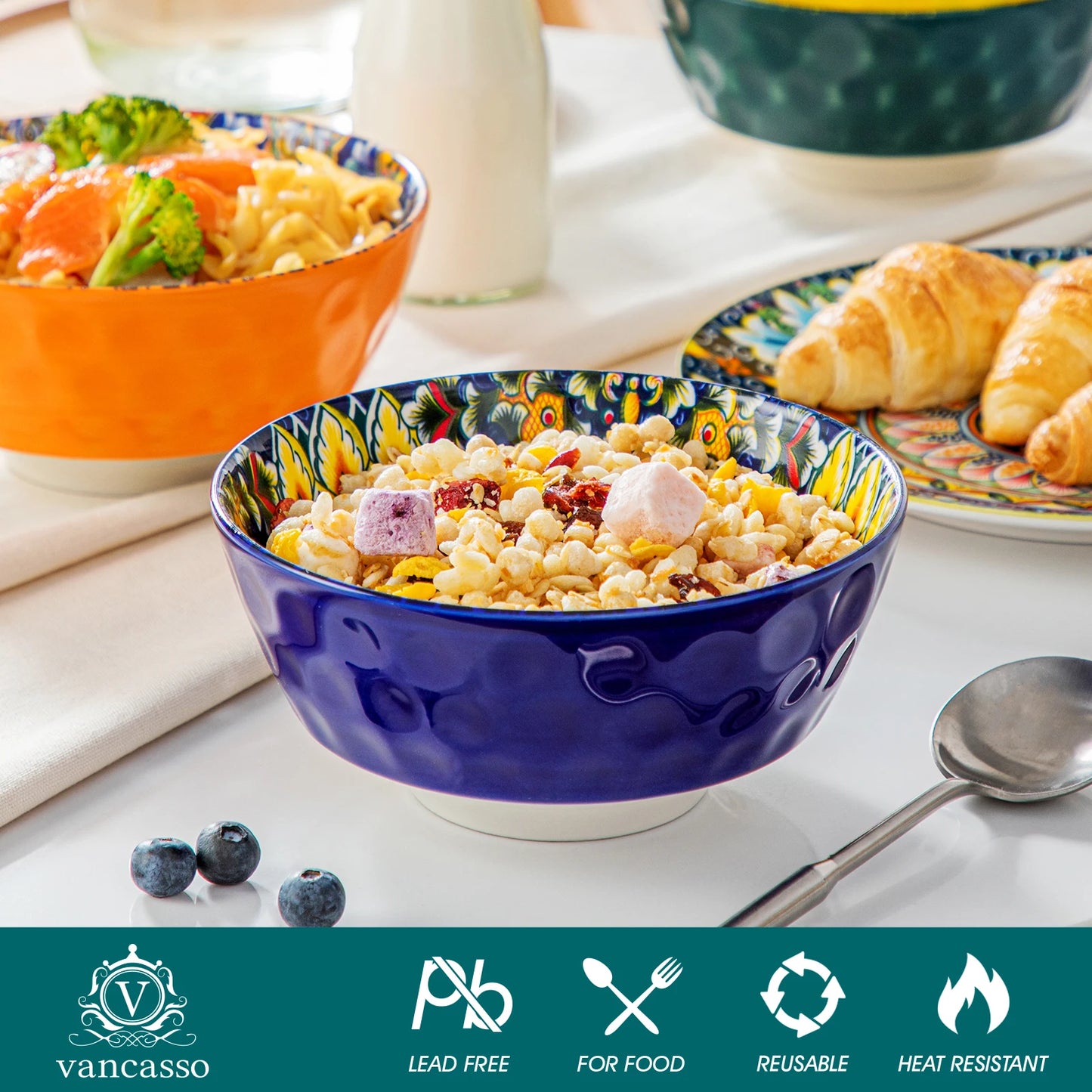 Malacasa Ceramic Soup Bowls 6 Piece Set