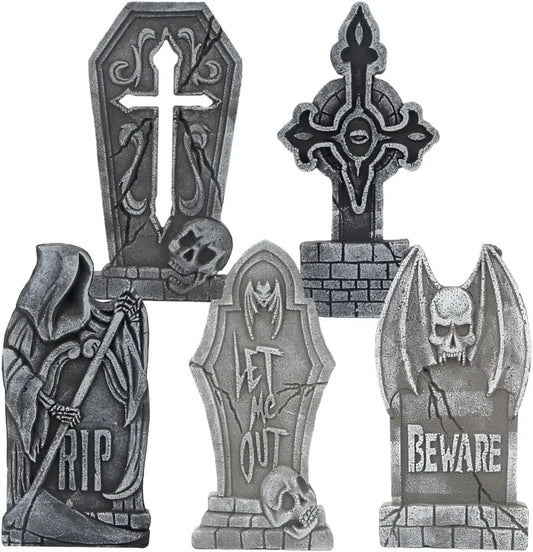 Halloween Foam Tombstones for Outdoor Graveyard Decor