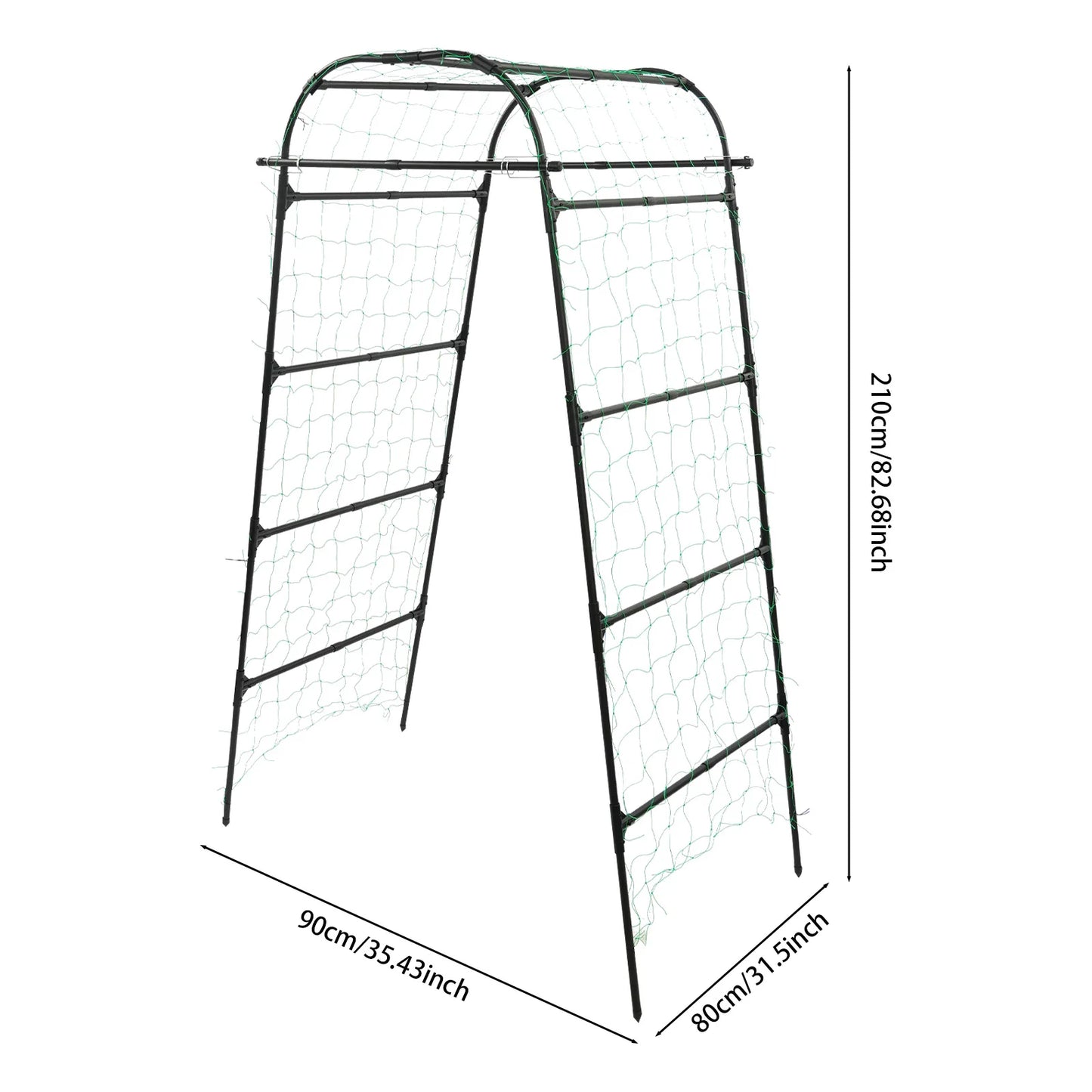 Metal Garden Arch Trellis 80*90*210CM Vegetable Plant Climbing Frame for Wedding Party Climbing Plant Outdoor Indoor