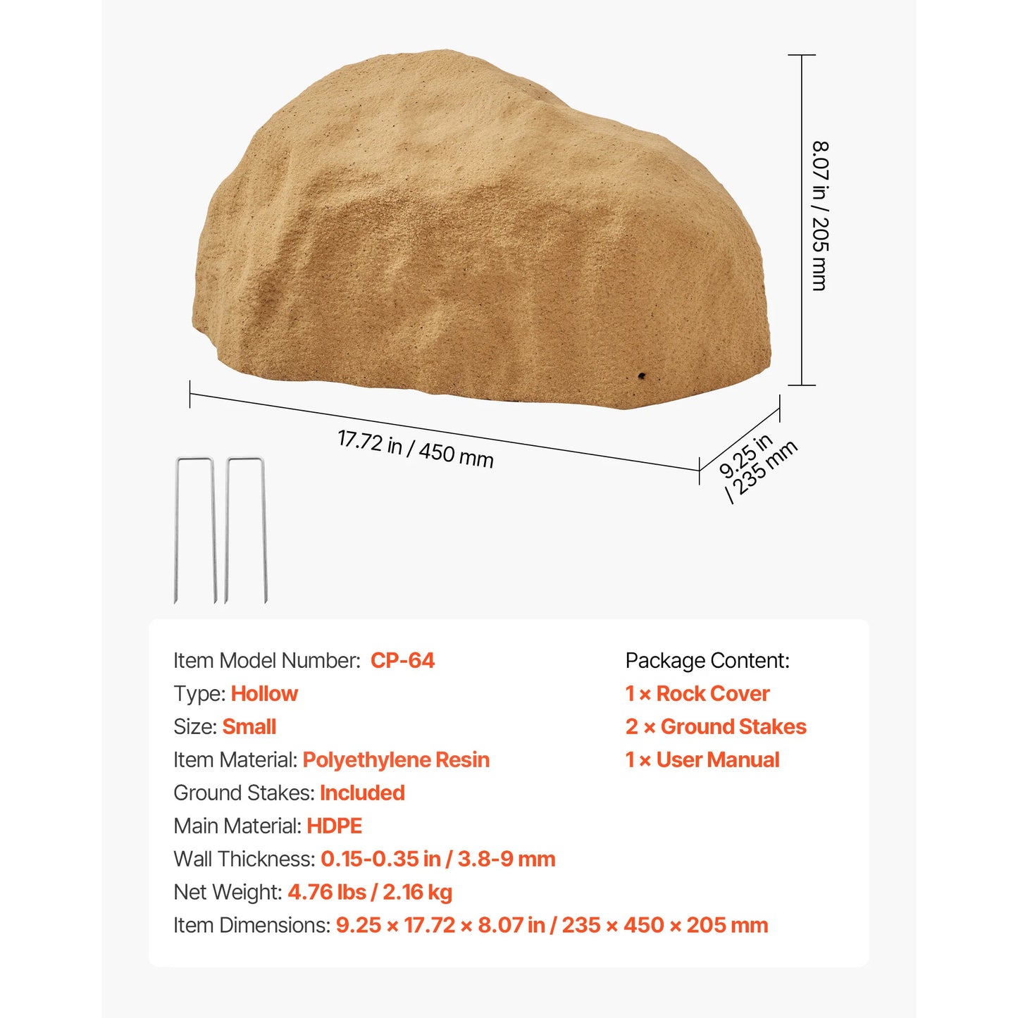 Outdoor Faux Rock Well Pump Cover Artificial Boulder Decor