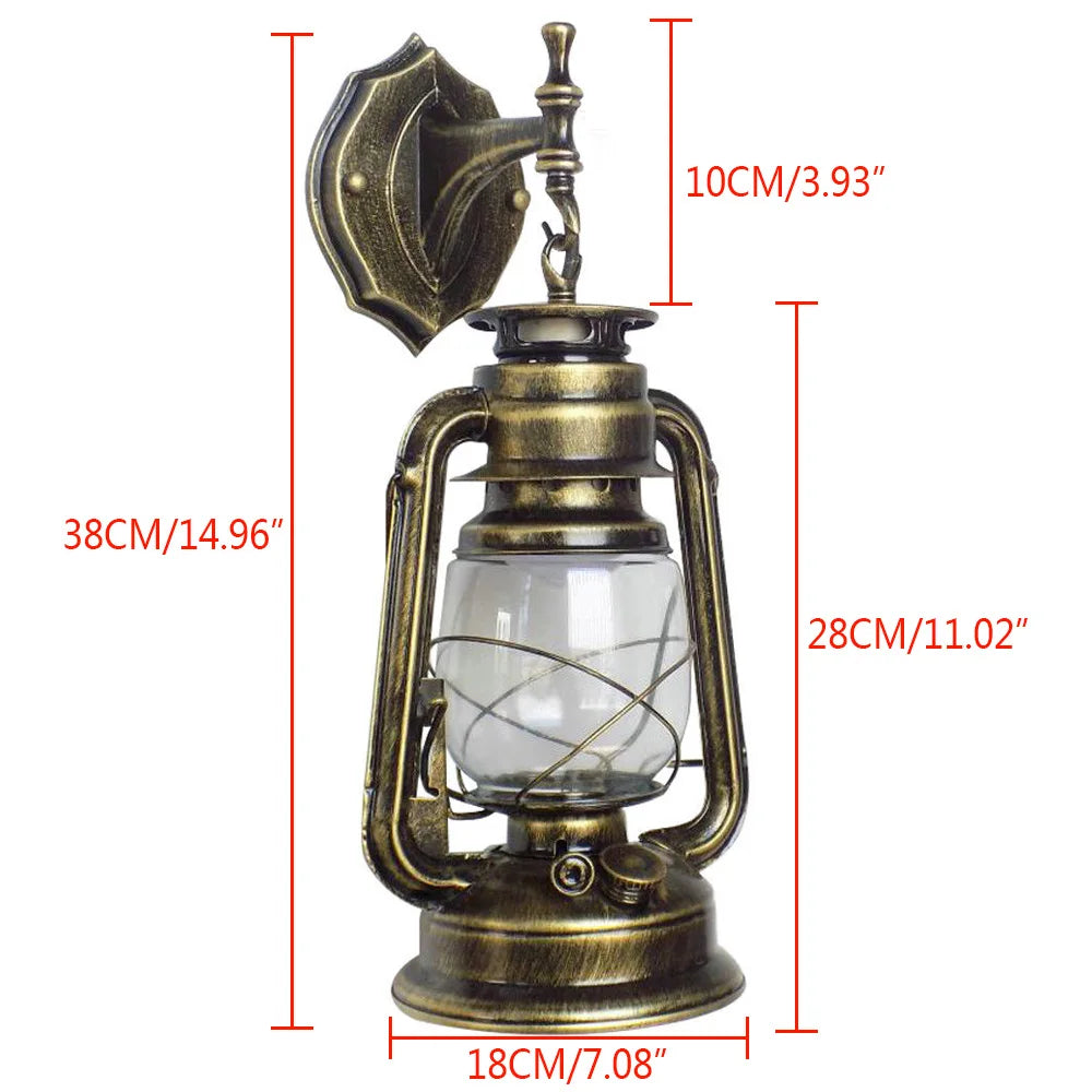 Wall Light Outdoor Lamp Antique Hanging Outdoor Lanterns Suitable for Indoor and Outdoor Lighting Yards Facades Bronze