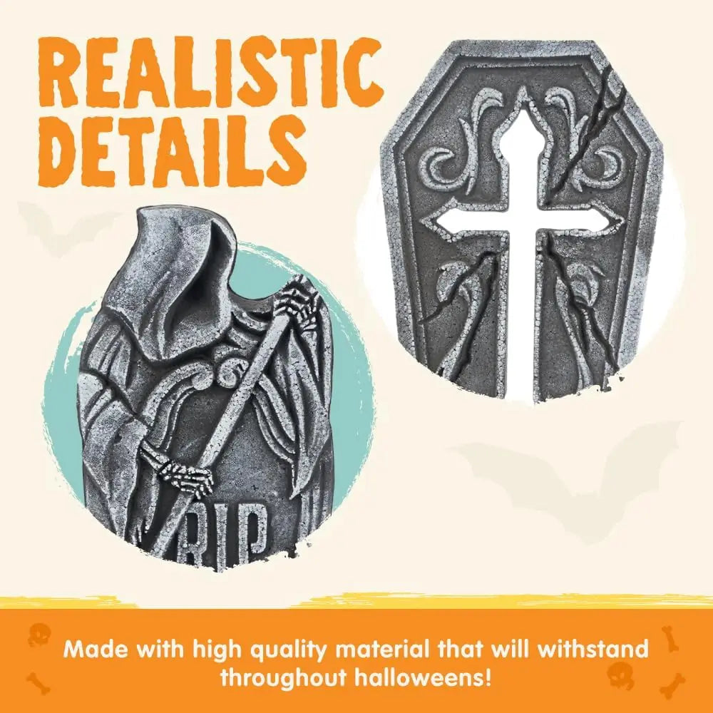 Halloween Foam Tombstones for Outdoor Graveyard Decor