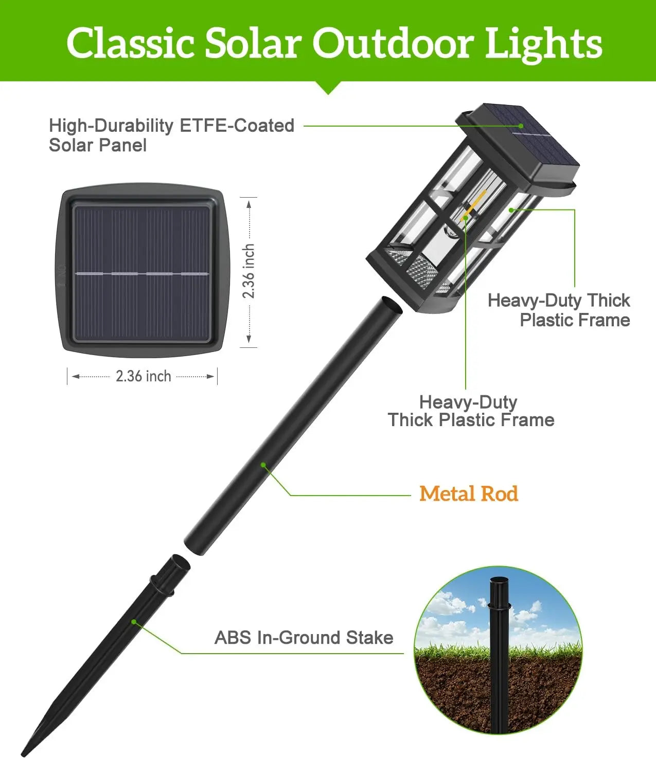 Solar Powered Pathway Lights . 8 Pack IP65 Waterproof Auto On Off Outdoor Landscape Lighting.   Decorative Solar Garden Lamps for Patio Lawn Walkway Driveway Yard
