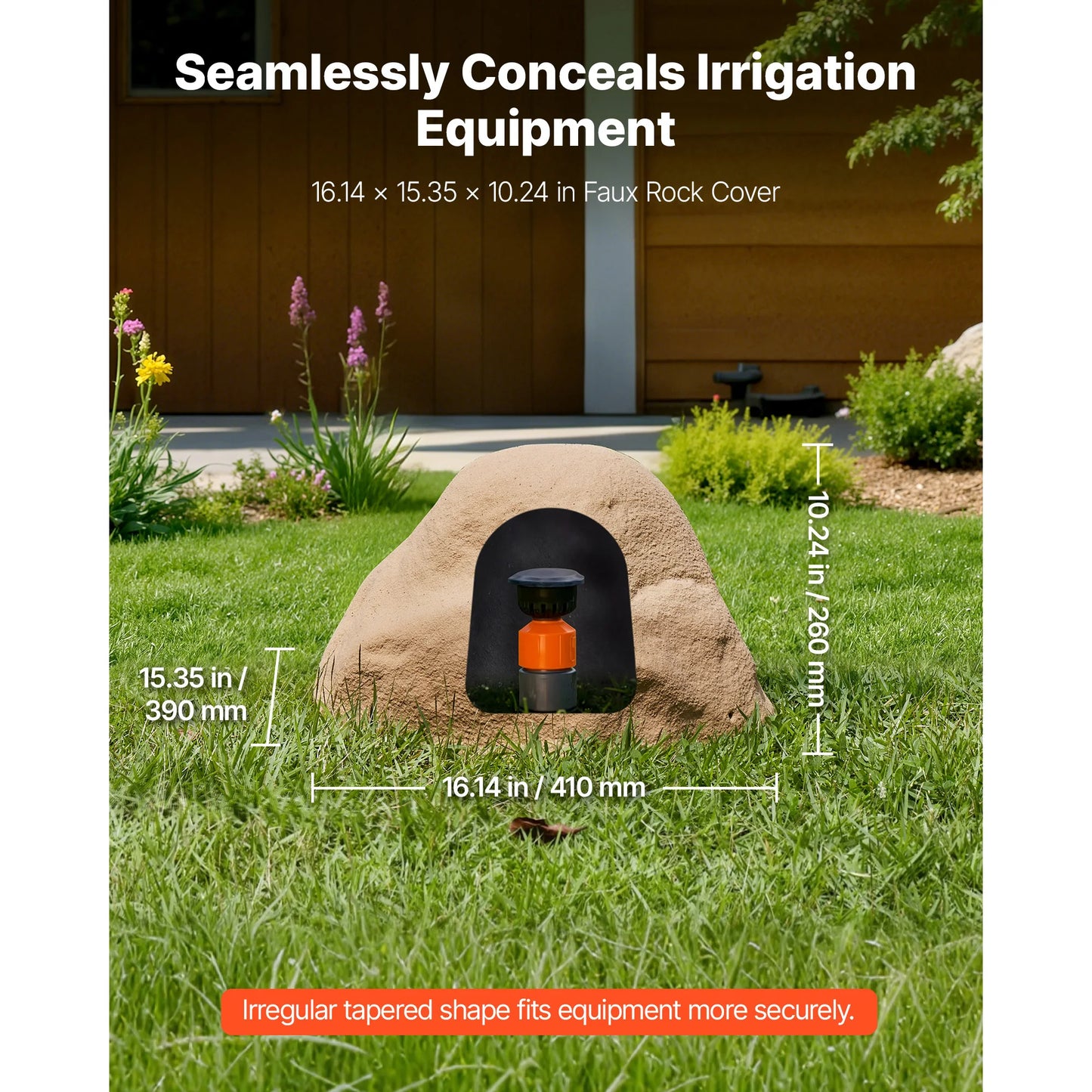 Outdoor Faux Rock Well Pump Cover Artificial Boulder Decor