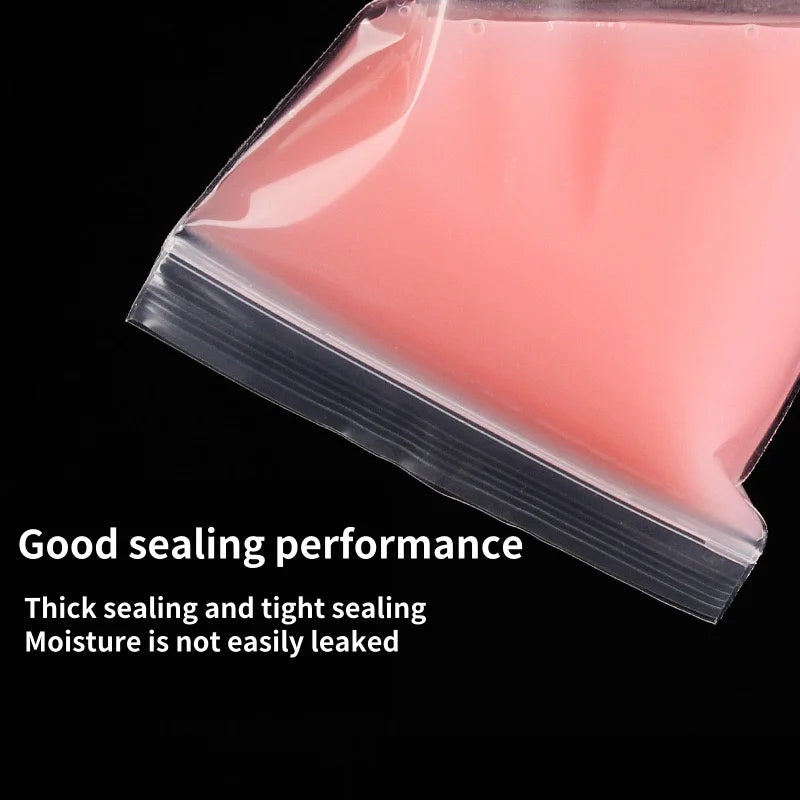 200/100PCS Transparent Zip Bags.  Food, Jewelry, Vacuum Storage Bag.
