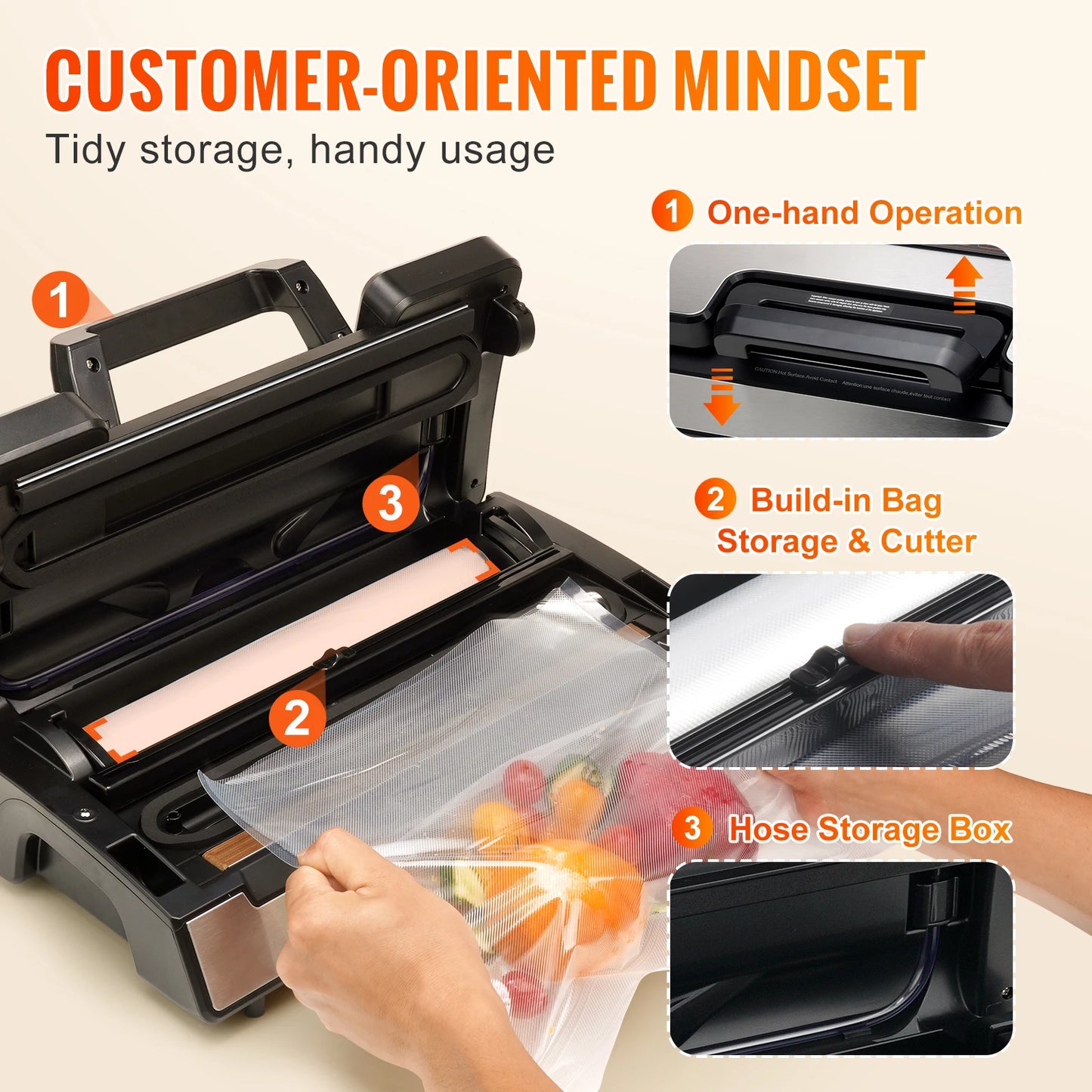 Succebuy 130W Vacuum Sealer Food Packaging Machine