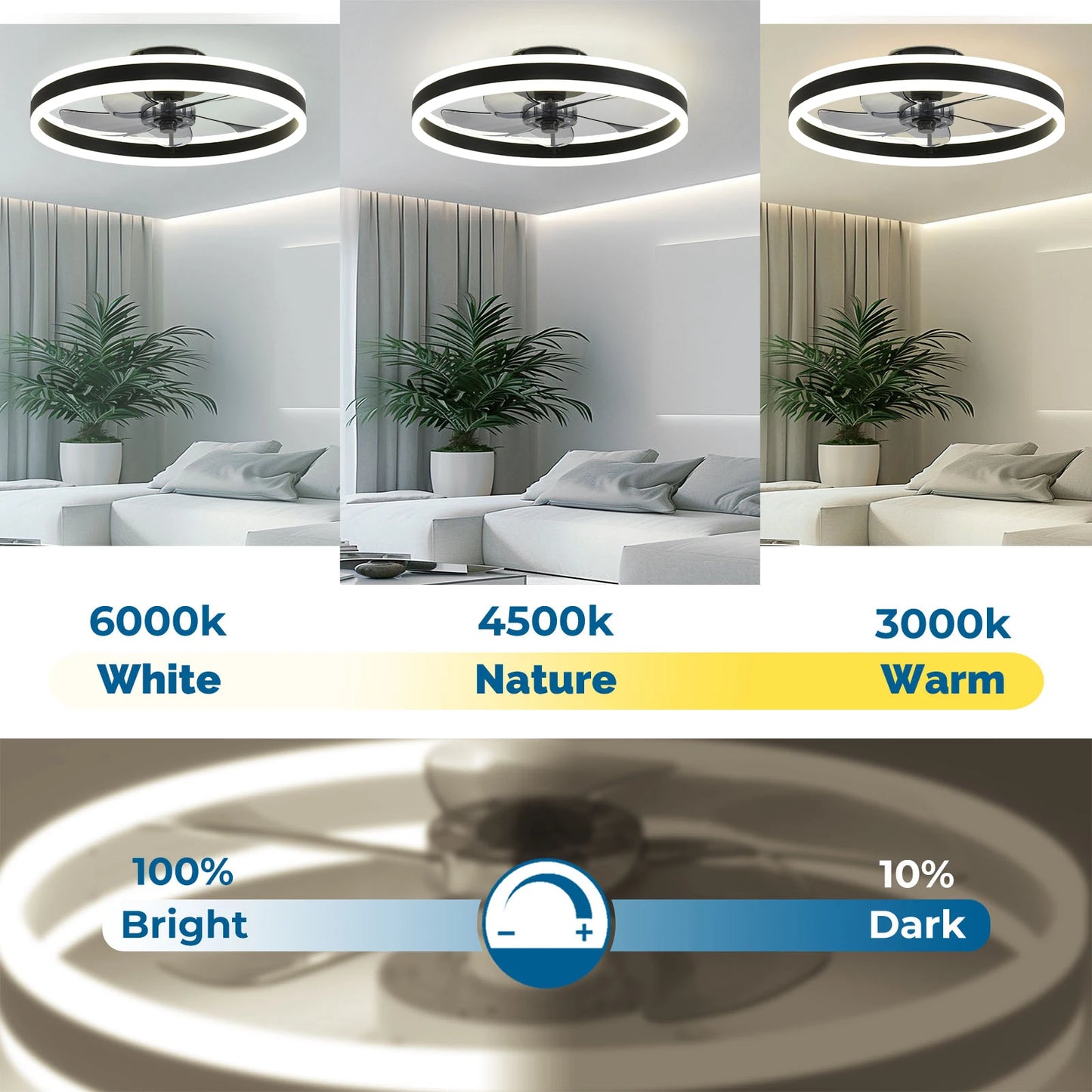Orison Flush Mount Ceiling Fan With Remote Control