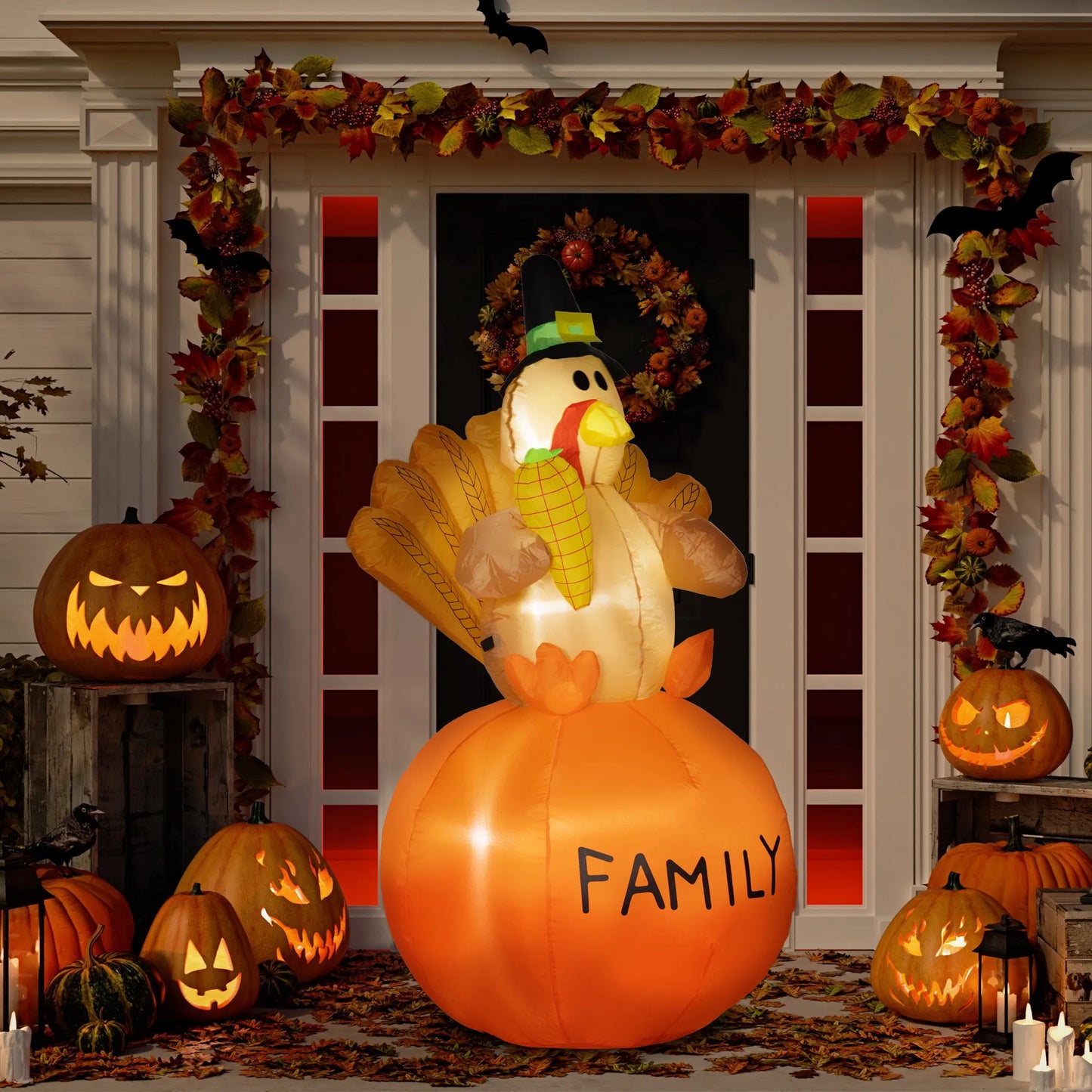LED Inflatable Outdoor Turkey Thanksgiving Decor