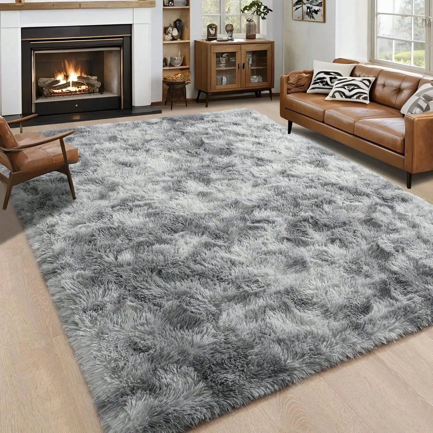 eluckya Plush And Thick Long-Pile Carpet, Super Soft And Comfortable Rug, Non-Slip Thick Pile Carpet, Suitable For Bedrooms, Living Rooms, Bathrooms, Dorm Rooms, Room Decor, Kitchen Essentials, Family Gatherings, Valentine's