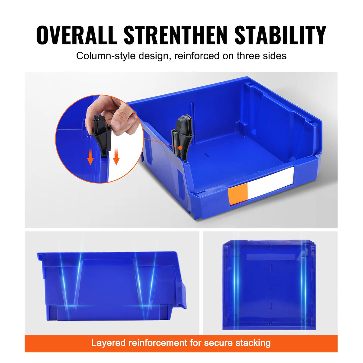 SucceBuy Stackable Wall Mounted Storage Bins