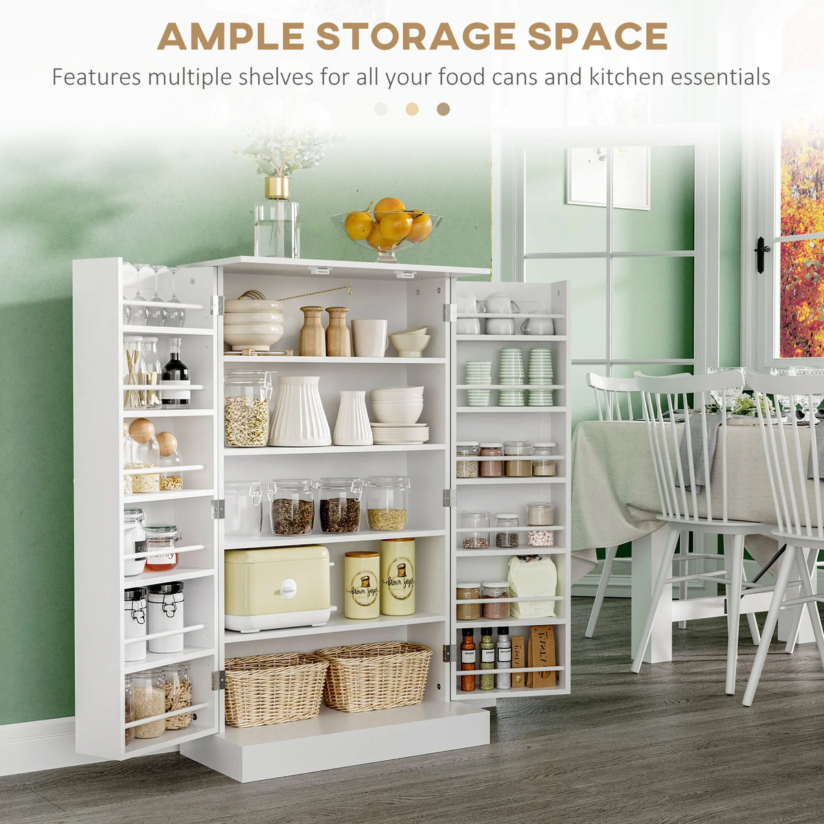 HOMCOM Modern Freestanding Storage Cabinet With Shelves