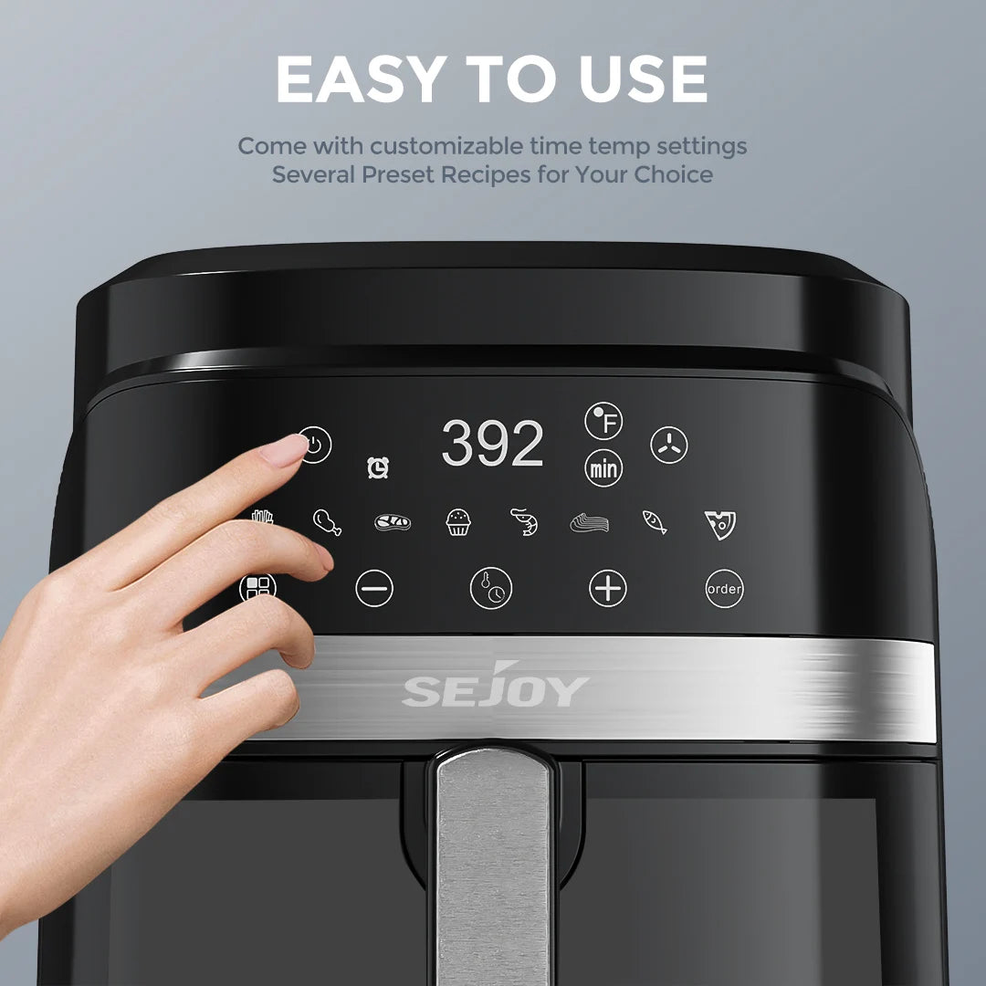 Sejoy 8In1 Air Fryer Oven 6 Quart Roast Bake Dehydrate