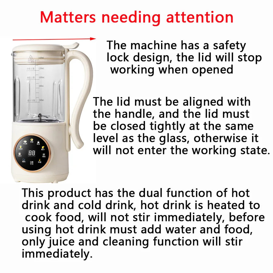 Automatic Soy Milk Maker And Blender With Timer