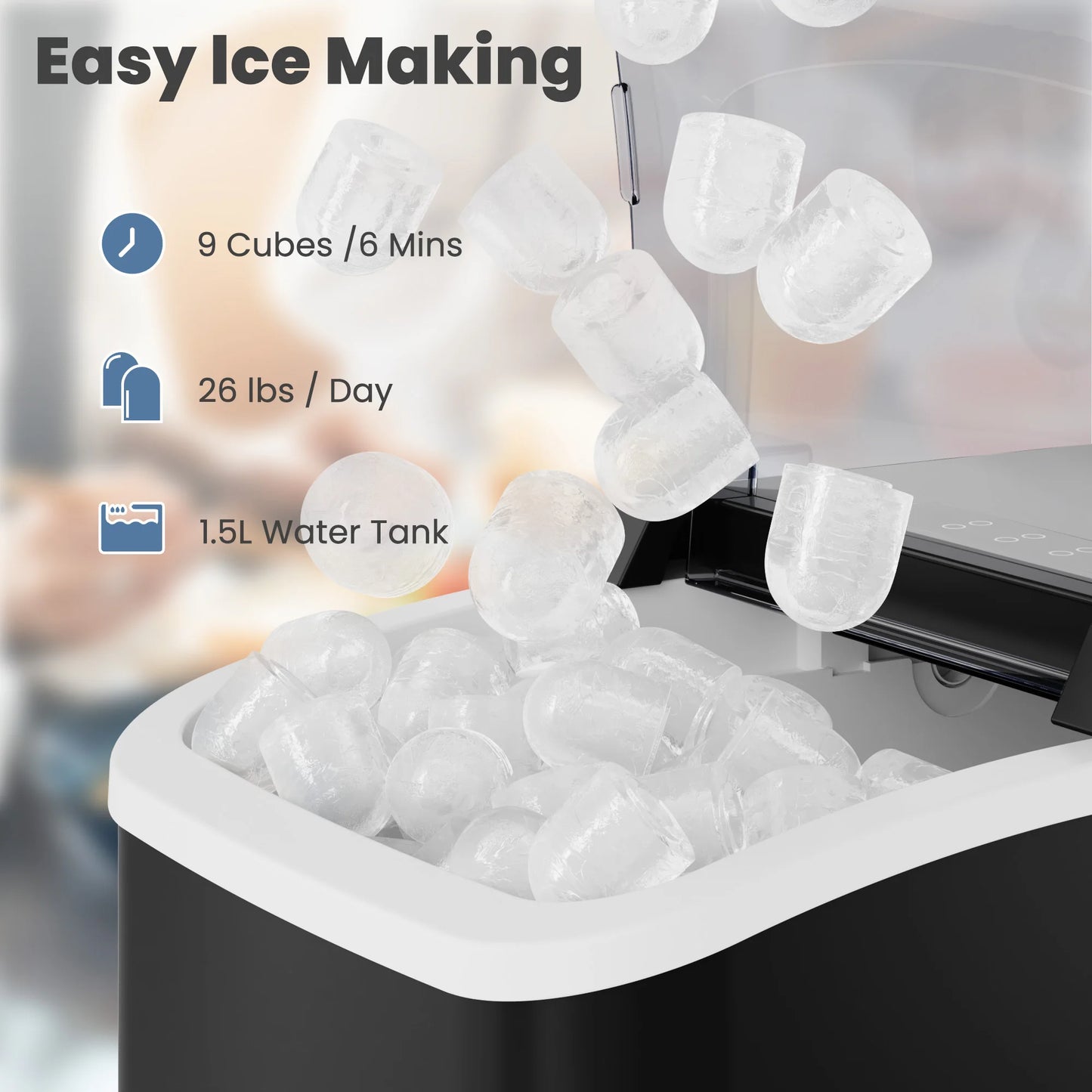 Portable Countertop Ice Maker For Bullet Ice