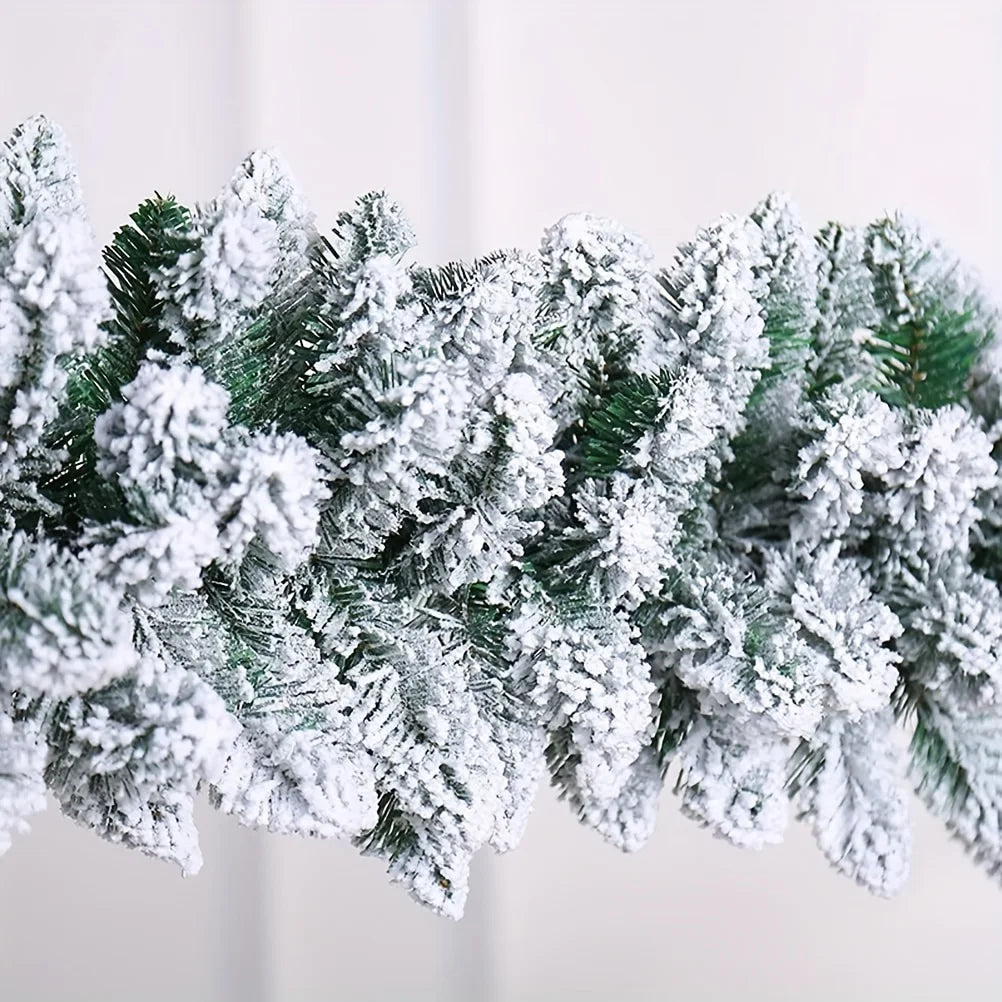 Snow Flocked Artificial Christmas Pine Garland