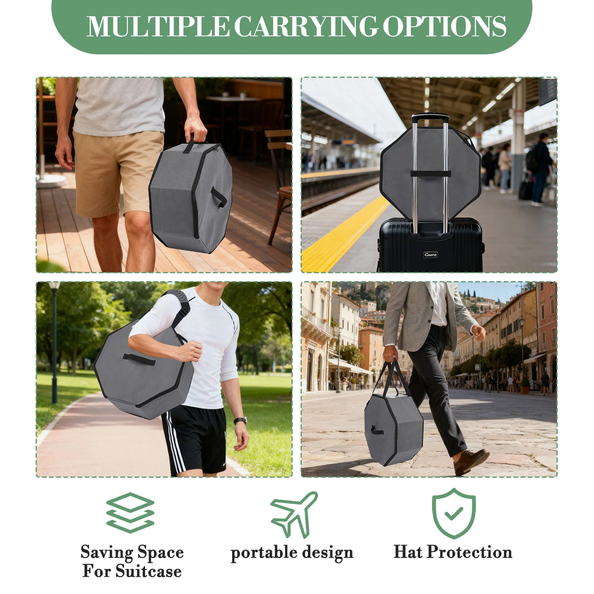 Stackable Hat Storage Organizer With Handle and Dustproof Design