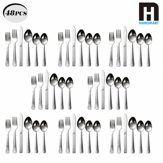 HanSmart Stainless Steel Kitchen Flatware Set