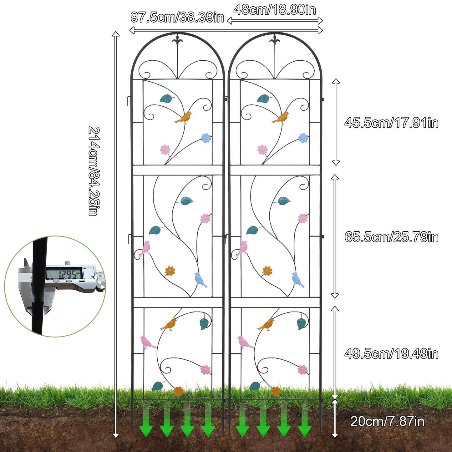Outdoor Metal Garden Trellis For Climbing Plants
