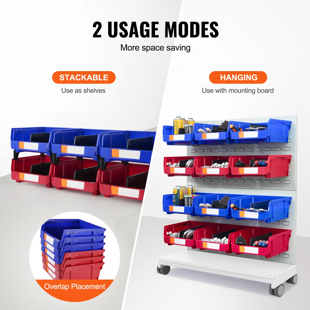 SucceBuy Stackable Wall Mounted Storage Bins
