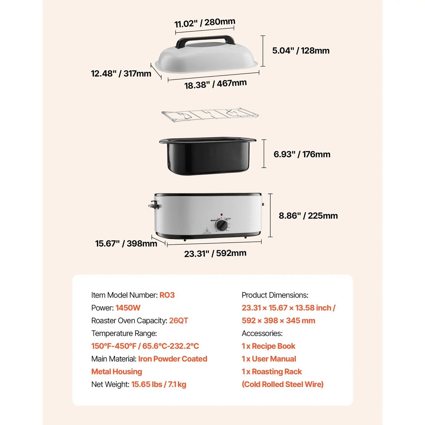 Electric Roaster Oven With Temperature Control