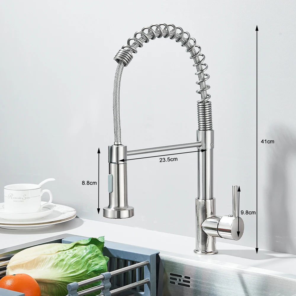 Onyzpily Single Handle Pull Down Kitchen Faucet