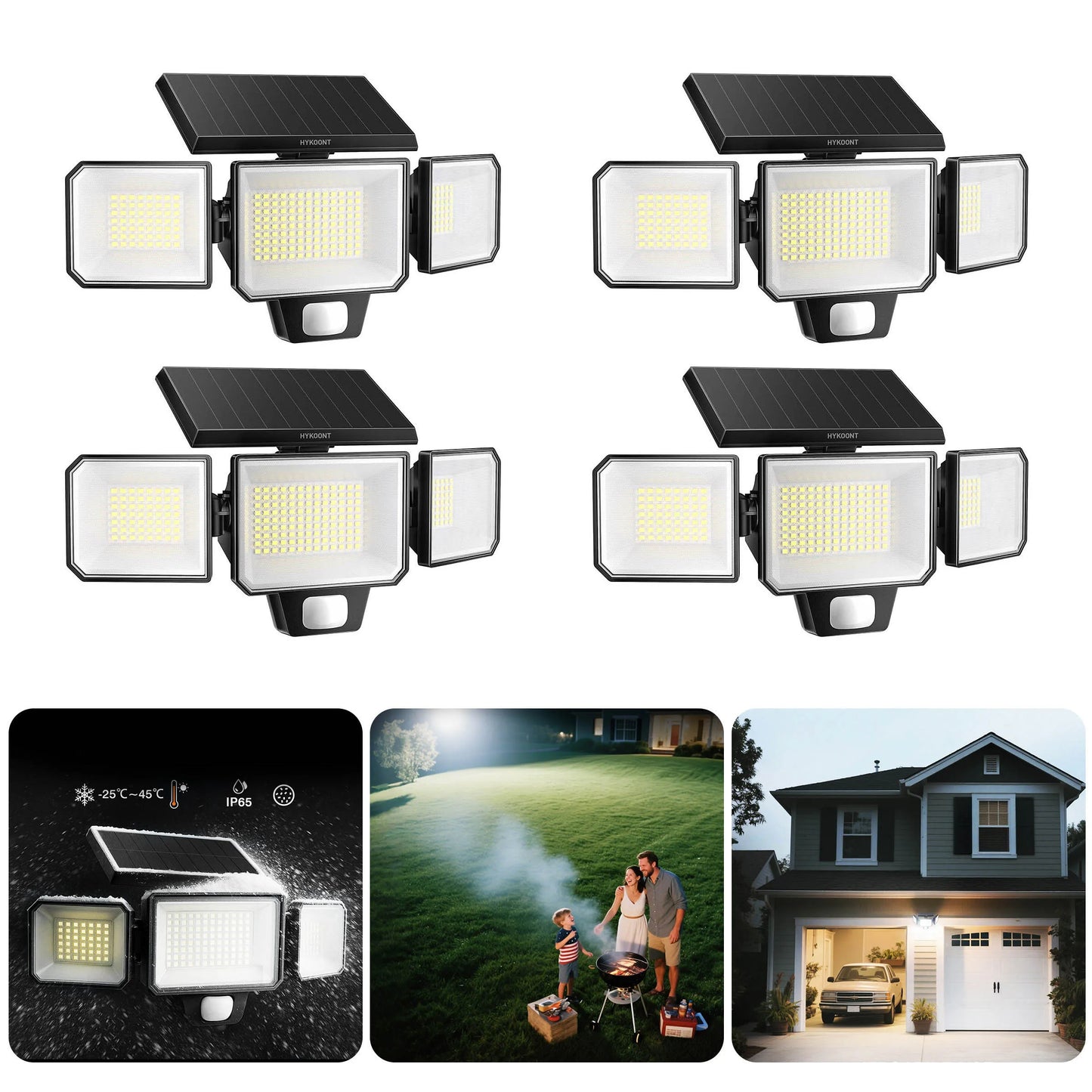 Solar Motion Sensor Outdoor Security Light