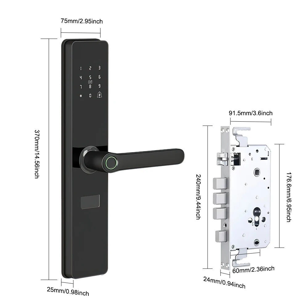 Smart Door Lock With App Biometric RFID Keypad