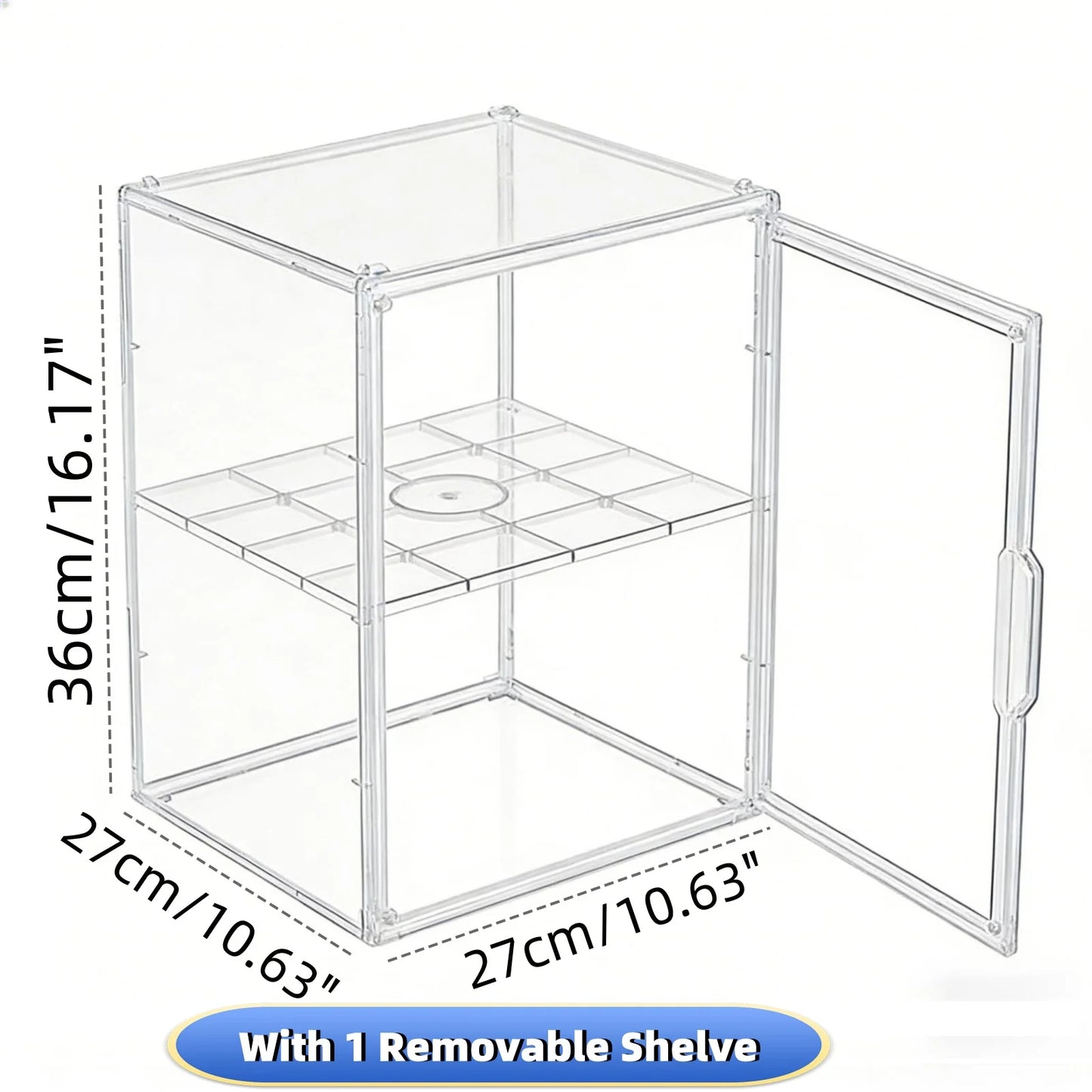 Acrylic Display Box, Clear Stackable Storage Case Bins Organizer for Blind Box Toy Collectible Cosmetic Makeup Figure