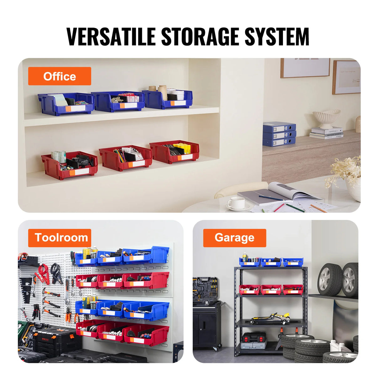 SucceBuy Stackable Wall Mounted Storage Bins