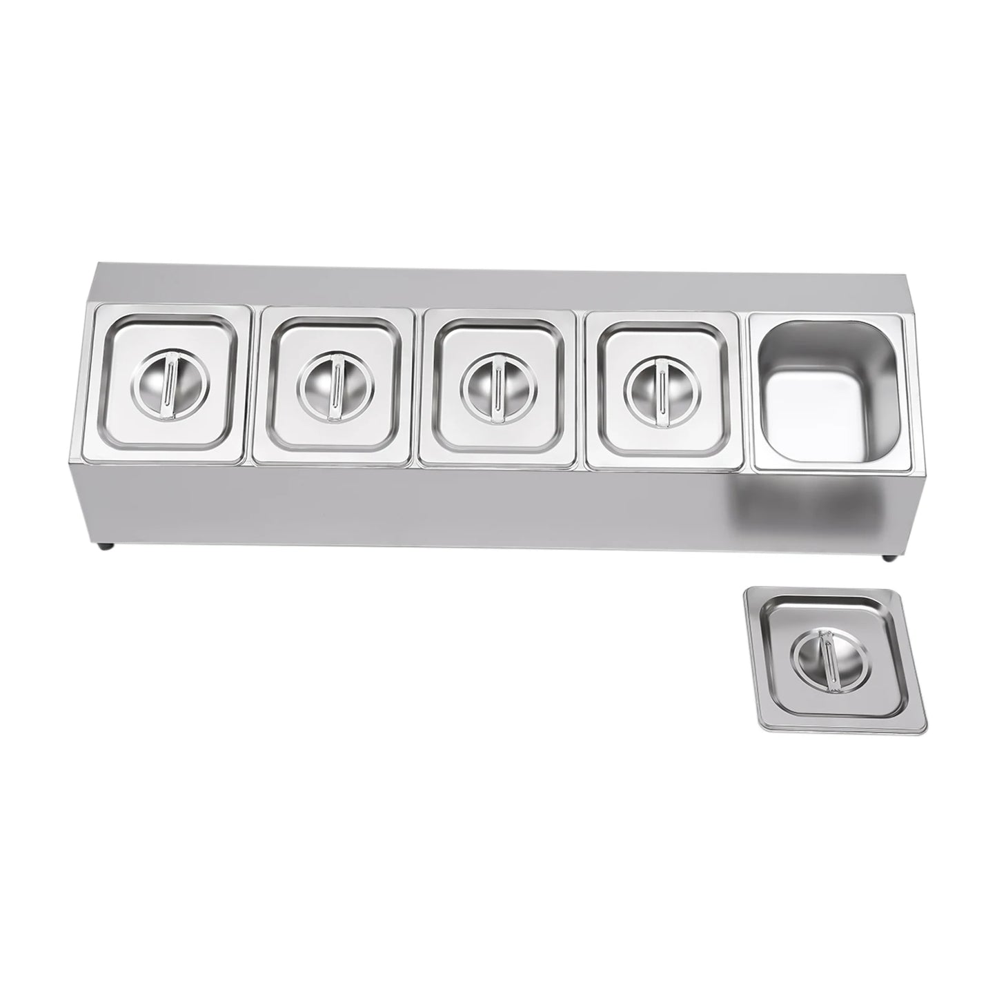 High Quality 201 Stainless Steel Seasoning Box Household Seasoning Tank Countertop Inclined Holder for Seasoning Sauce Jam Fruits 86*22.5*22cm Sliver