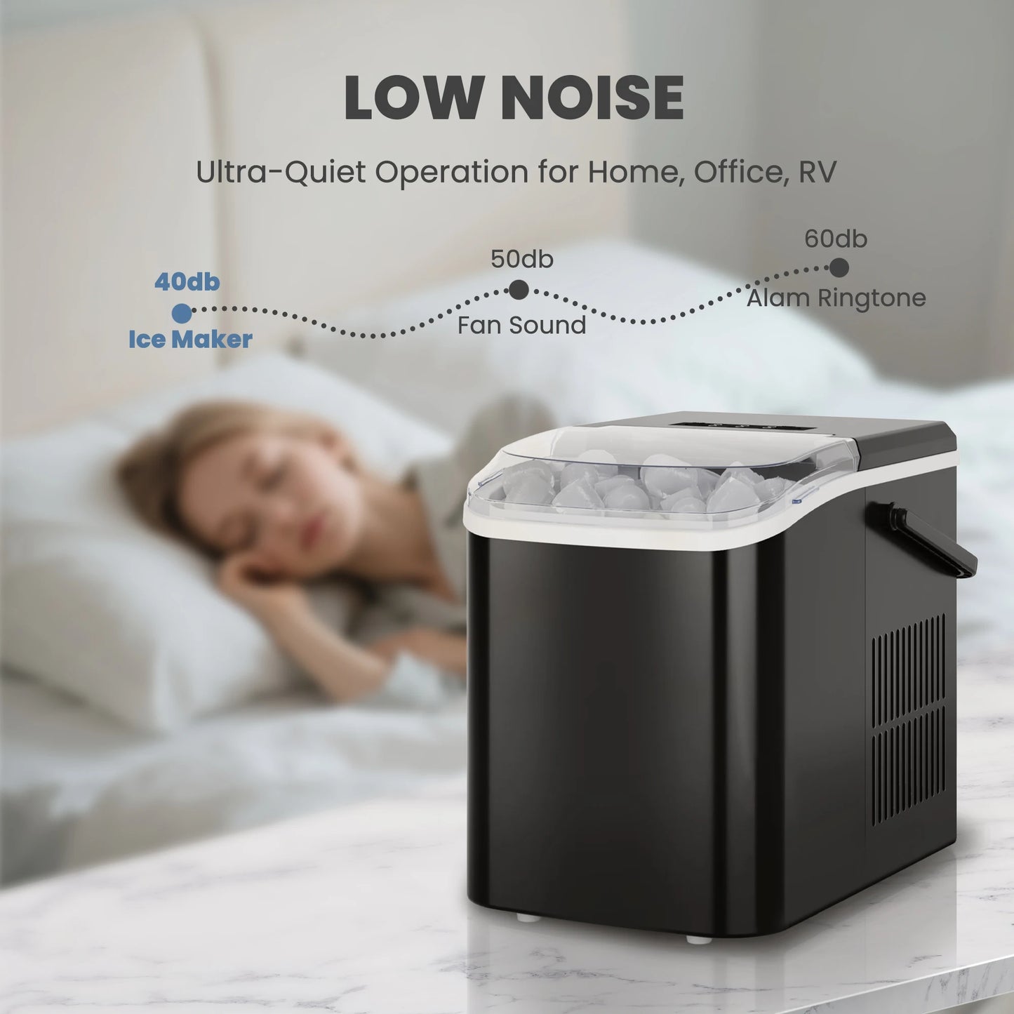 Portable Countertop Ice Maker For Bullet Ice